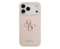 Guess Grained Big 4G & Classic Logo do iPhone 17 Pro Max różowy - 1365542 - zdjęcie 2